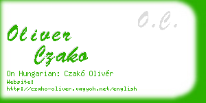 oliver czako business card